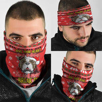 Give Your Heart Pitbull Dog Christmas Neck Gaiter Xmas Holiday Patterns - Wonder Print Shop