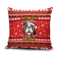 Give Your Heart Pitbull Dog Christmas Pillow Cover Xmas Holiday Patterns - Wonder Print Shop