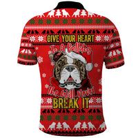 Give Your Heart Pitbull Dog Christmas Polo Shirt Xmas Holiday Patterns - Wonder Print Shop