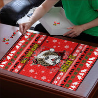 Give Your Heart Pitbull Dog Christmas Puzzle Xmas Holiday Patterns - Wonder Print Shop