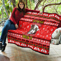 Give Your Heart Pitbull Dog Christmas Quilt Xmas Holiday Patterns - Wonder Print Shop
