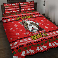 Give Your Heart Pitbull Dog Christmas Quilt Bed Set Xmas Holiday Patterns - Wonder Print Shop