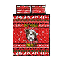 Give Your Heart Pitbull Dog Christmas Quilt Bed Set Xmas Holiday Patterns - Wonder Print Shop