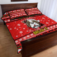 Give Your Heart Pitbull Dog Christmas Quilt Bed Set Xmas Holiday Patterns - Wonder Print Shop