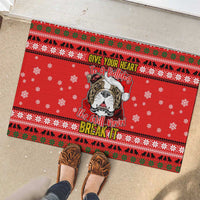Give Your Heart Pitbull Dog Christmas Rubber Doormat Xmas Holiday Patterns - Wonder Print Shop