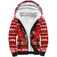 Give Your Heart Pitbull Dog Christmas Sherpa Hoodie Xmas Holiday Patterns - Wonder Print Shop