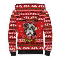 Give Your Heart Pitbull Dog Christmas Sherpa Hoodie Xmas Holiday Patterns - Wonder Print Shop