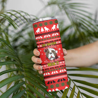 Give Your Heart Pitbull Dog Christmas Skinny Tumbler Xmas Holiday Patterns - Wonder Print Shop