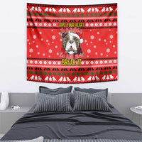 Give Your Heart Pitbull Dog Christmas Tapestry Xmas Holiday Patterns - Wonder Print Shop