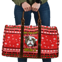 Give Your Heart Pitbull Dog Christmas Travel Bag Xmas Holiday Patterns - Wonder Print Shop