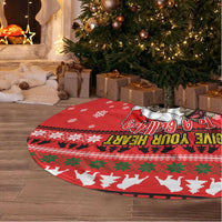 Give Your Heart Pitbull Dog Christmas Tree Skirt Xmas Holiday Patterns - Wonder Print Shop