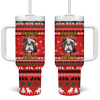 Give Your Heart Pitbull Dog Christmas Tumbler With Handle Xmas Holiday Patterns - Wonder Print Shop
