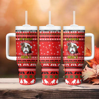Give Your Heart Pitbull Dog Christmas Tumbler With Handle Xmas Holiday Patterns - Wonder Print Shop