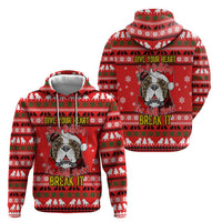 Give Your Heart Pitbull Dog Christmas Zip Hoodie Xmas Holiday Patterns - Wonder Print Shop