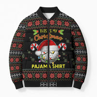 Golf Pajama Christmas Bomber Puffer Jacket Xmas Holiday Patterns - Wonder Print Shop