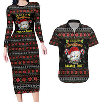 Golf Pajama Christmas Couples Matching Long Sleeve Bodycon Dress and Hawaiian Shirt Xmas Holiday Patterns - Wonder Print Shop