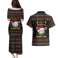 Golf Pajama Christmas Couples Matching Puletasi and Hawaiian Shirt Xmas Holiday Patterns - Wonder Print Shop