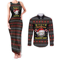 Golf Pajama Christmas Couples Matching Tank Maxi Dress and Long Sleeve Button Shirt Xmas Holiday Patterns - Wonder Print Shop