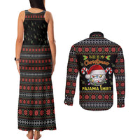 Golf Pajama Christmas Couples Matching Tank Maxi Dress and Long Sleeve Button Shirt Xmas Holiday Patterns - Wonder Print Shop