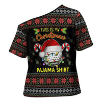 Golf Pajama Christmas Cross Shoulder Shirt Xmas Holiday Patterns - Wonder Print Shop