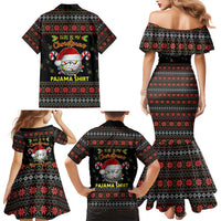Golf Pajama Christmas Family Matching Mermaid Dress and Hawaiian Shirt Xmas Holiday Patterns - Wonder Print Shop
