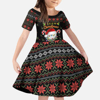 Golf Pajama Christmas Kid Short Sleeve Dress Xmas Holiday Patterns - Wonder Print Shop