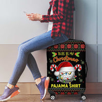 Golf Pajama Christmas Luggage Cover Xmas Holiday Patterns - Wonder Print Shop