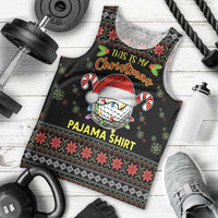Golf Pajama Christmas Men Tank Top Xmas Holiday Patterns - Wonder Print Shop