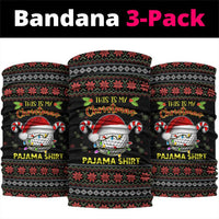 Golf Pajama Christmas Neck Gaiter Xmas Holiday Patterns - Wonder Print Shop