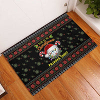 Golf Pajama Christmas Rubber Doormat Xmas Holiday Patterns - Wonder Print Shop