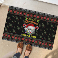 Golf Pajama Christmas Rubber Doormat Xmas Holiday Patterns - Wonder Print Shop