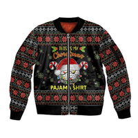 Golf Pajama Christmas Sleeve Zip Bomber Jacket Xmas Holiday Patterns - Wonder Print Shop
