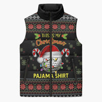 Golf Pajama Christmas Sleeveless Puffer Jacket Xmas Holiday Patterns - Wonder Print Shop