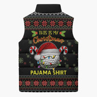 Golf Pajama Christmas Sleeveless Puffer Jacket Xmas Holiday Patterns - Wonder Print Shop