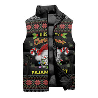 Golf Pajama Christmas Sleeveless Puffer Jacket Xmas Holiday Patterns - Wonder Print Shop