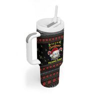 Golf Pajama Christmas Tumbler With Handle Xmas Holiday Patterns - Wonder Print Shop