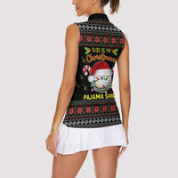 Golf Pajama Christmas Women Sleeveless Polo Shirt Xmas Holiday Patterns - Wonder Print Shop