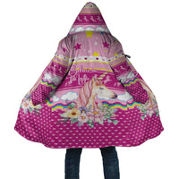 Unicorn Believe In Magic Christmas Cloak with Believe in Magic Quote Pink Hearts Stars and Rainbow - Wonder Print Shop
