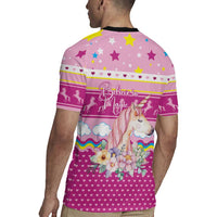 Unicorn Believe In Magic Christmas Rugby Jersey with Believe in Magic Quote Pink Hearts Stars and Rainbow - Wonder Print Shop
