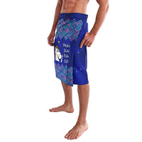 Funny Unicorn Lavalava with Shuh Duh Fuh Cup Quote Blue Geometric and Cartoon - Wonder Print Shop