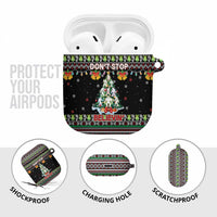 Christmas Unicorn AirPods Case with Don't Stop Believin Quote Tree Lights and Festive - Wonder Print Shop