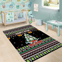 Christmas Unicorn Area Rug with Don't Stop Believin Quote Tree Lights and Festive - Wonder Print Shop