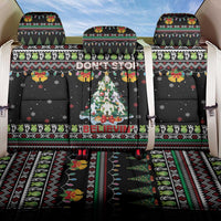 Christmas Unicorn Back Car Seat Cover with Don't Stop Believin Quote Tree Lights and Festive - Wonder Print Shop
