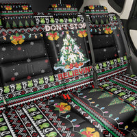 Christmas Unicorn Back Car Seat Cover with Don't Stop Believin Quote Tree Lights and Festive - Wonder Print Shop