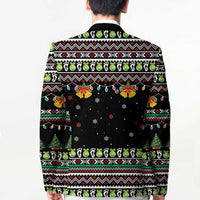 Christmas Unicorn Blazer with Don't Stop Believin Quote Tree Lights and Festive - Wonder Print Shop