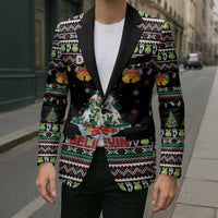 Christmas Unicorn Blazer with Don't Stop Believin Quote Tree Lights and Festive - Wonder Print Shop