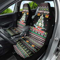 Christmas Unicorn Car Seat Cover with Don't Stop Believin Quote Tree Lights and Festive - Wonder Print Shop