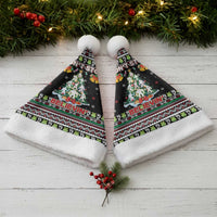 Christmas Unicorn Christmas Santa Hat with Don't Stop Believin Quote Tree Lights and Festive - Wonder Print Shop