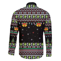 Christmas Unicorn Family Matching Off The Shoulder Long Sleeve Dress and Hawaiian Shirt with Don't Stop Believin Quote Tree Lights and Festive - Wonder Print Shop