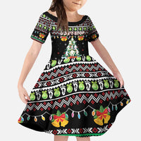 Christmas Unicorn Family Matching Off Shoulder Maxi Dress and Hawaiian Shirt with Don't Stop Believin Quote Tree Lights and Festive - Wonder Print Shop